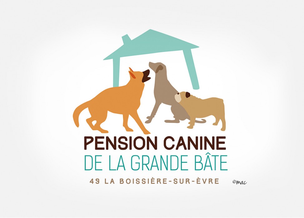 logotype pension canine illustration vectorielle magaliac