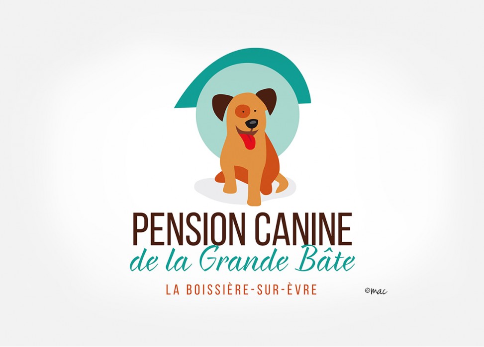 logotype pension canine illustration vectorielle magaliac