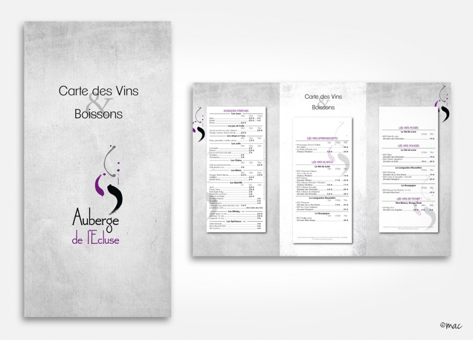 carte vins restaurant magali ac graphiste